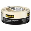 Scotch General Purpose Masking Tape, 1.88 in x 60.1 yd 48mm x 55m, 2PK 2050-48MP